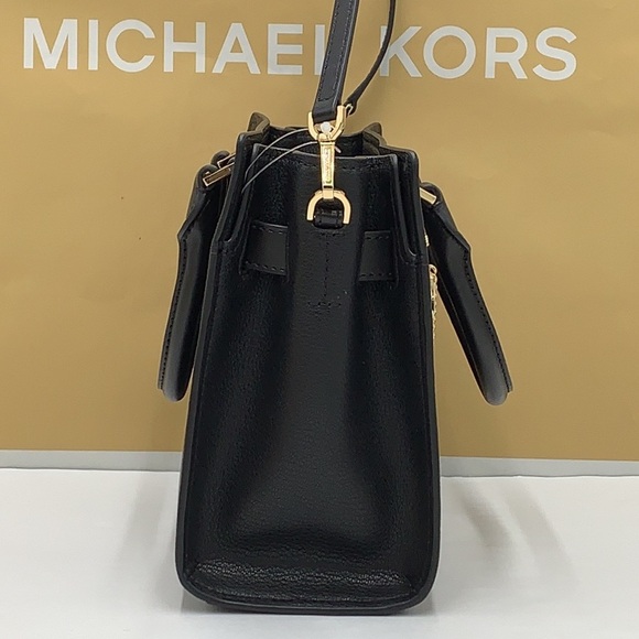 Michael Kors Hamilton Small Satchel Shoulder Crossbody Bag Black color NWT - Picture 6 of 15